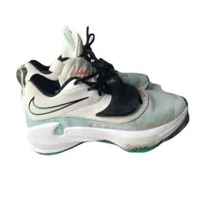 Nike Zoom Freak 3 Basketball Shoes Size 7.5 Emerald Green Black DA0694 101 Nike Zoom Freak 3 Mens Shoes White Black Emerald Green  main image 3